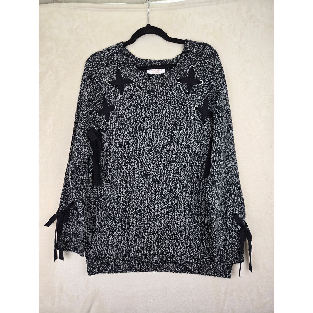 Audrey Parks Francescas Womens Sweater Size Large Ties Casual Cozy Festival Boho